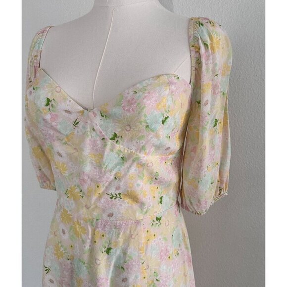 Sophie Rue by Anthropologie Puff Sleeve Mini Floral Dress Cottagecore - Picture 3 of 10